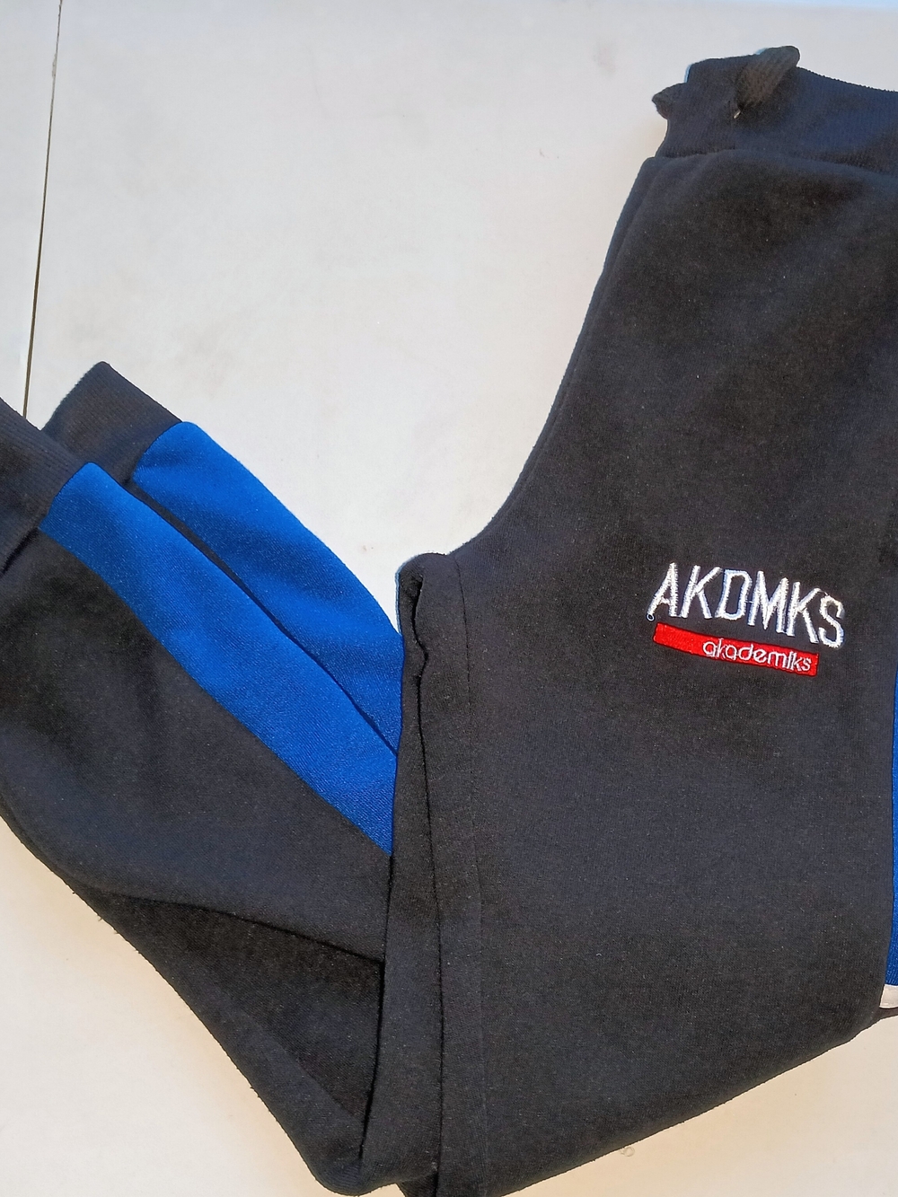 Akademiks Kids Black & Blue Logo Jogger Pants
